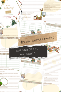 Kerttervező lapok kollázs