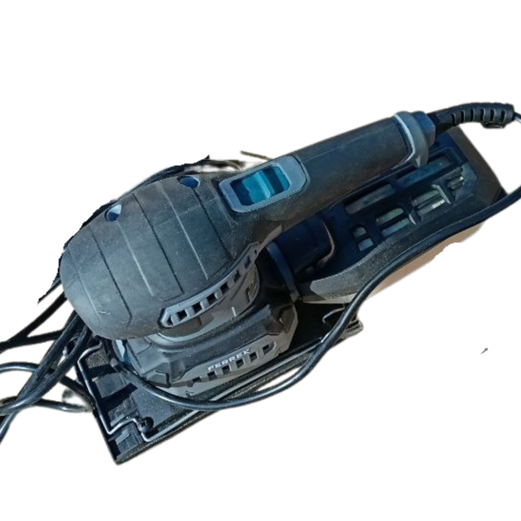 Téglalap alakú rezgőcsiszoló egyenes fa felületek csiszolásához